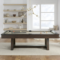 8 Foot Pool Table Built for Tournament Play, 1-Inch Slate Bed, Solid Wood Rails, Wool Blend Cloth
