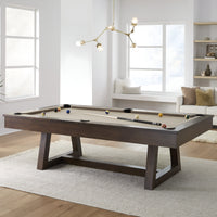 8 Foot Pool Table Built for Tournament Play, 1-Inch Slate Bed, Solid Wood Rails, Wool Blend Cloth