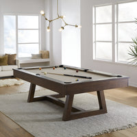 8 Foot Pool Table Built for Tournament Play, 1-Inch Slate Bed, Solid Wood Rails, Wool Blend Cloth