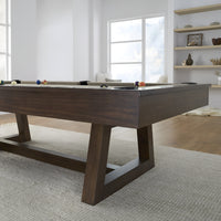 8 Foot Pool Table Built for Tournament Play, 1-Inch Slate Bed, Solid Wood Rails, Wool Blend Cloth