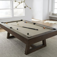 8 Foot Pool Table Built for Tournament Play, 1-Inch Slate Bed, Solid Wood Rails, Wool Blend Cloth