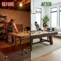 The Aiden 8' Pool Table — Before & After