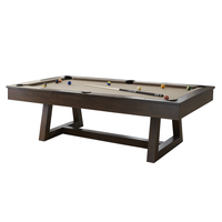 8 Foot Pool Table Built for Tournament Play, 1-Inch Slate Bed, Solid Wood Rails, Wool Blend Cloth